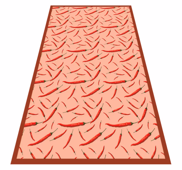 Tappeto pvc cucina modello di peperoncino - TenStickers