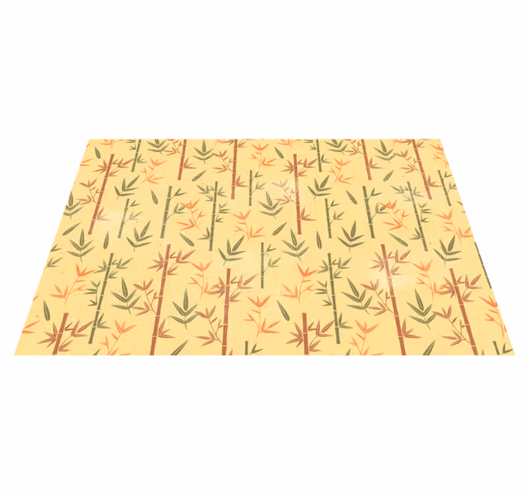 Tappeto vinile fiori bambù botanico - TenStickers