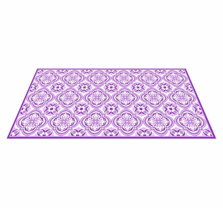 Tappeto vinile mosaico ornamentale viola - TenStickers