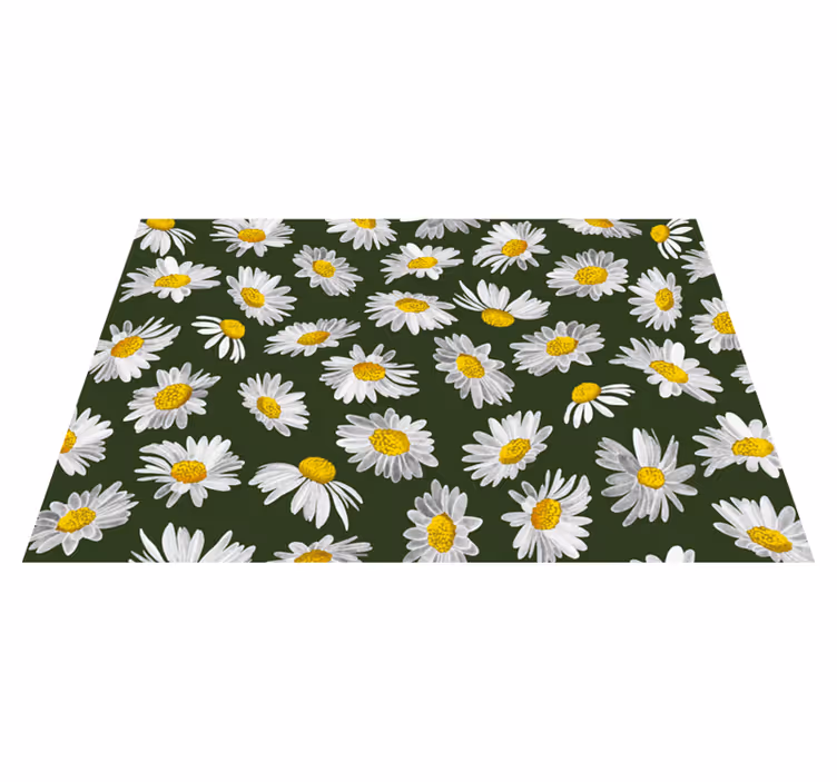 Tappeto vinile fiori delizia della margherita - TenStickers