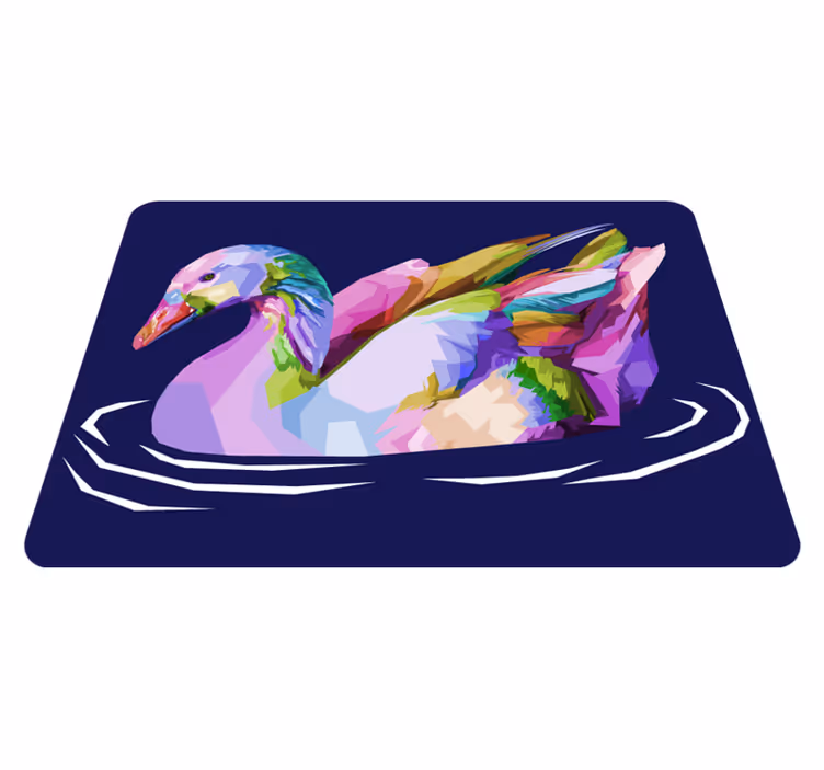 Tappeto vinile animali arte astratta dell'anatra - TenStickers