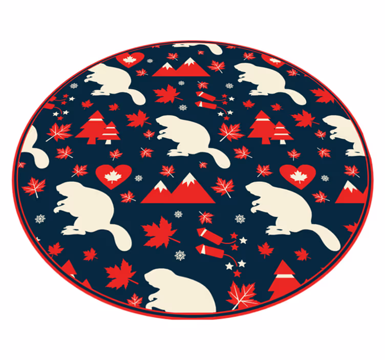 Tappeto Vinile Natale motivo polare festivo - TenStickers