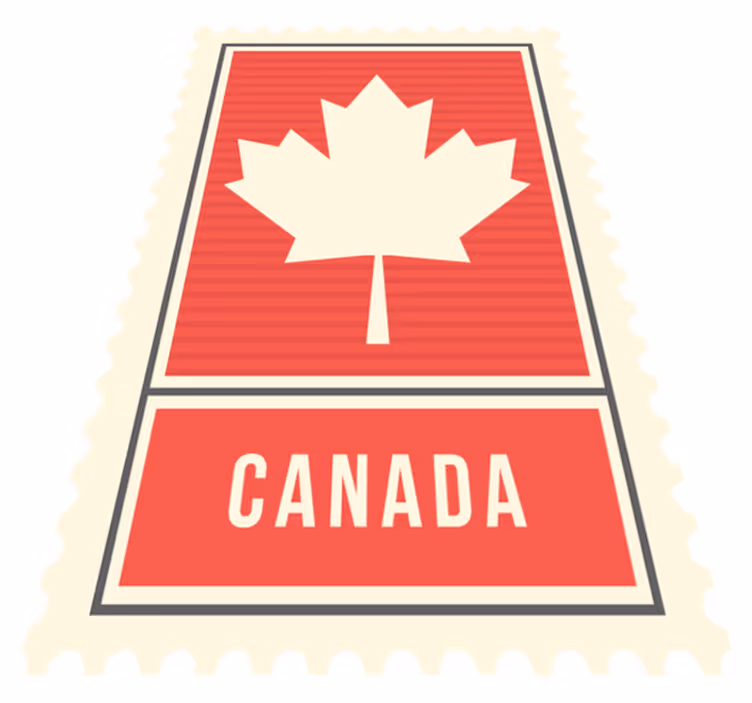 Tappeto vinile vintage foglia d'acero canadese - TenStickers