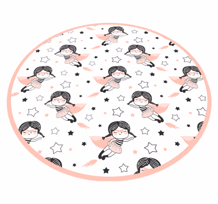 Tappeto vinile per bambini area giochi circolare ballerina - TenStickers