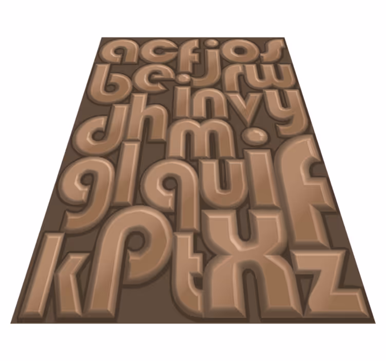 Tappeto vinile alfabeto alfabeto al cioccolato - TenStickers