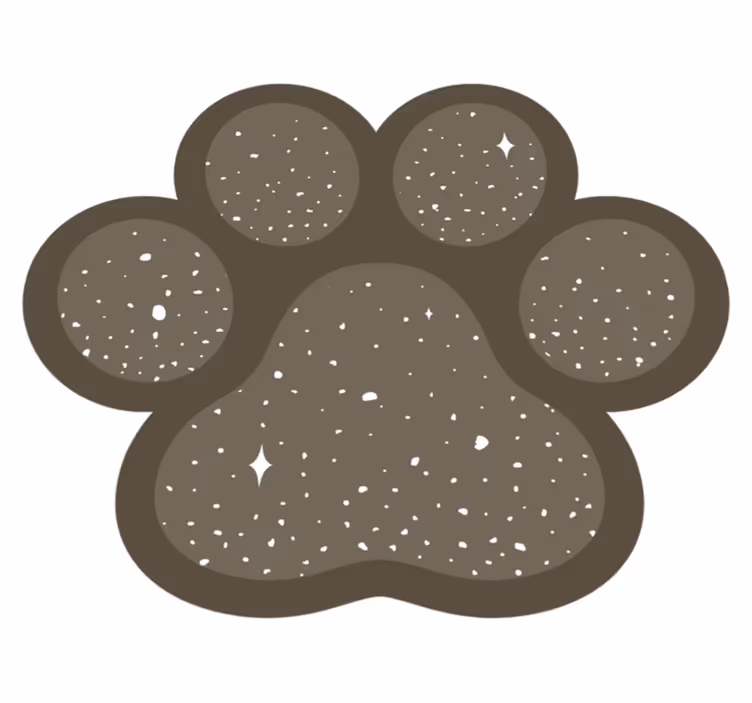 Tappeto vinile stampa animale forma di impronta della zampa - TenStickers