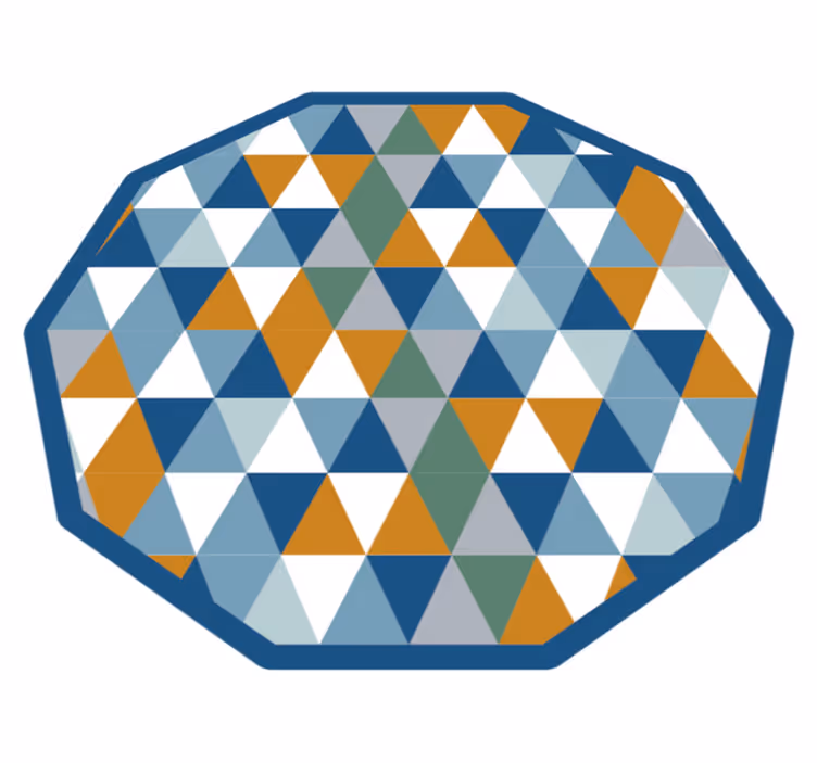 Tappeto vinile geometrico ottagono geometrico - TenStickers