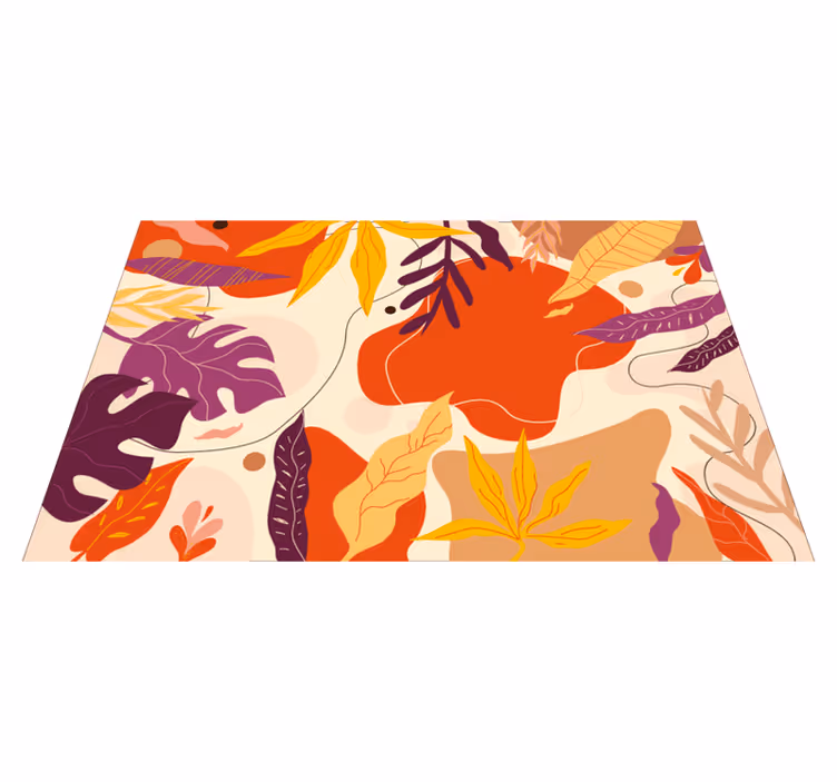 Tappeto vinile natura motivi di fogliame autunnale - TenStickers