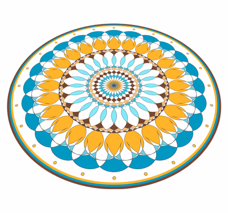 Tappeto vinile Mandala cerchi concentrici mandala - TenStickers