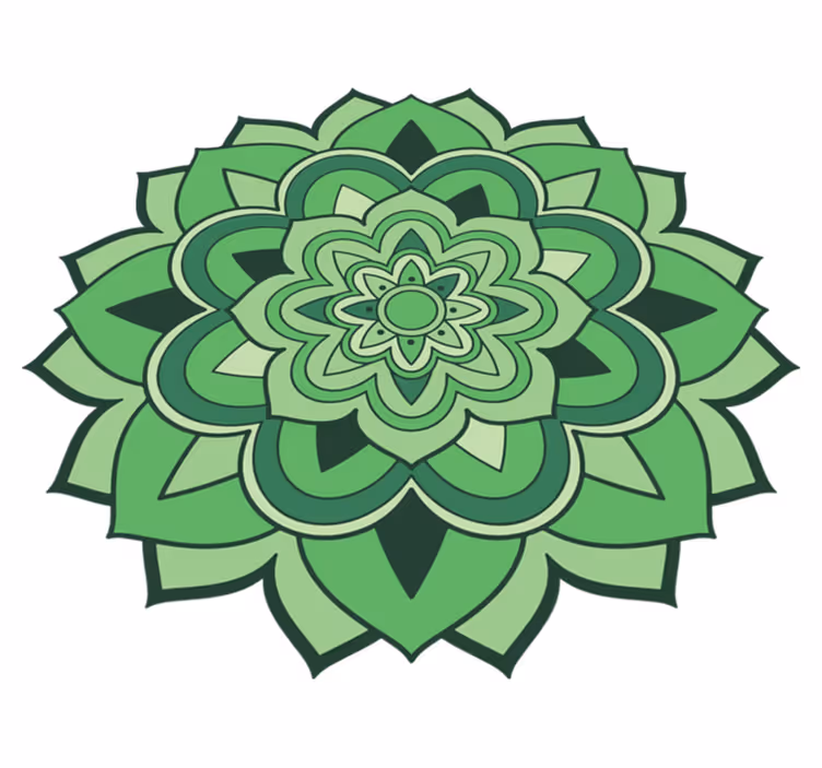 Tappeti in vinile Mandala Mandala verde - TenStickers