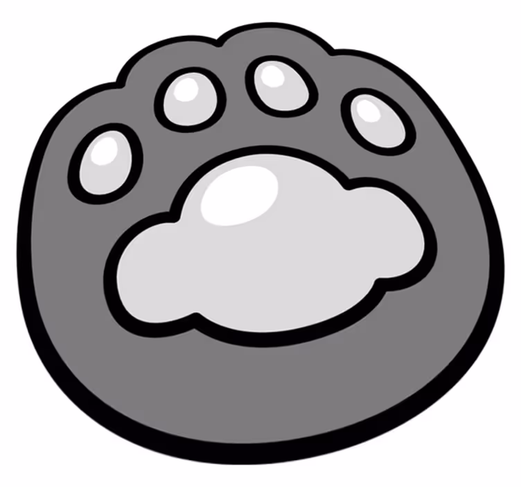 Tappeto vinile animali orma di zampa - TenStickers