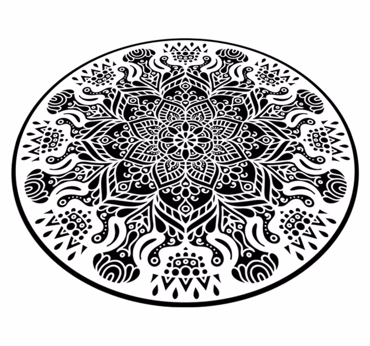 Tappeto vinile Mandala intricato disegno di mandala - TenStickers