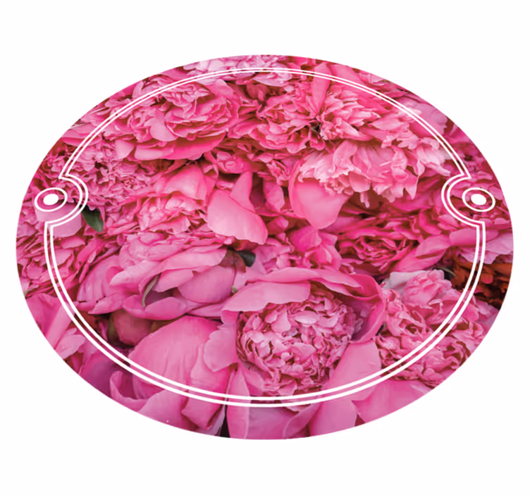 Tappeto vinile fiori spazio di meditazione floreale - TenStickers