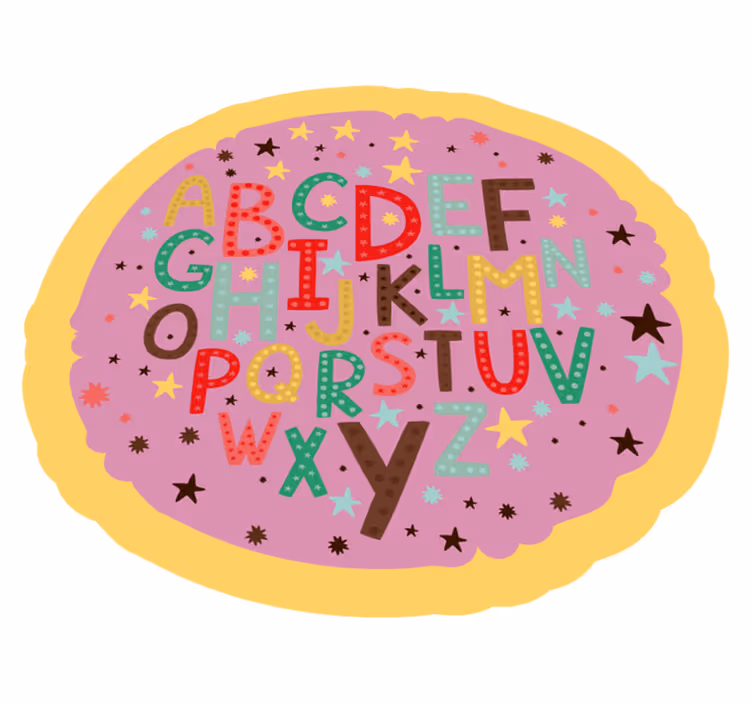 Tappeto vinile alfabeto alfabetico educativo - TenStickers