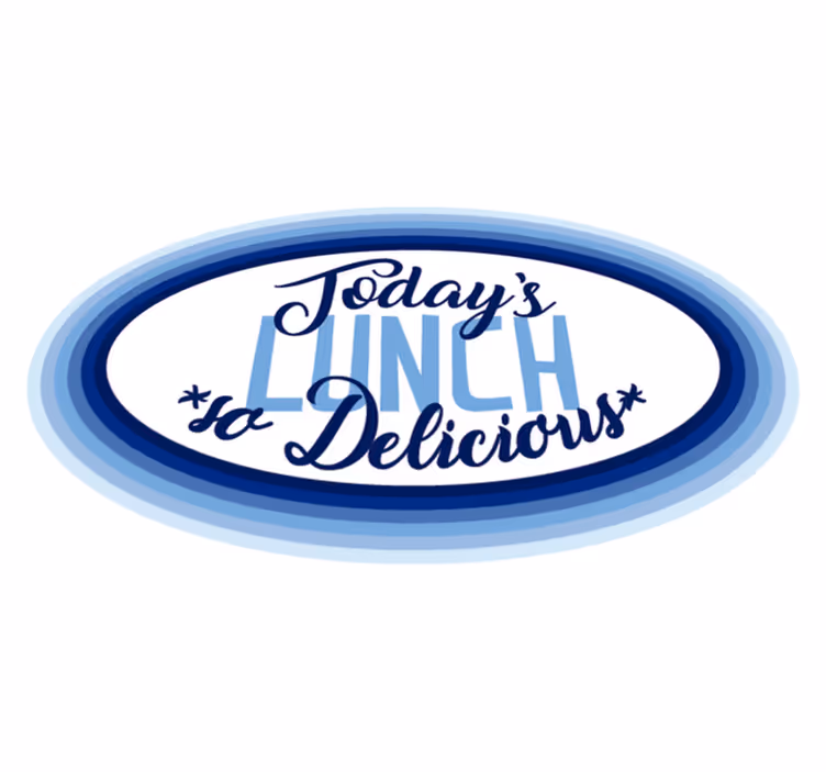 Tappeto vinile frase pranzo così delizioso - TenStickers