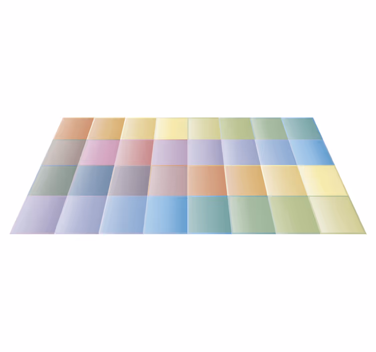 Tappeto pvc cucina pixelazione colorata - TenStickers
