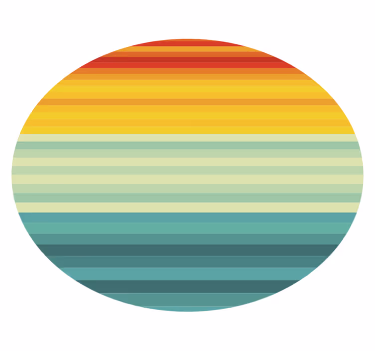 Tappeto vinile strisce cerchio di strisce arcobaleno - TenStickers