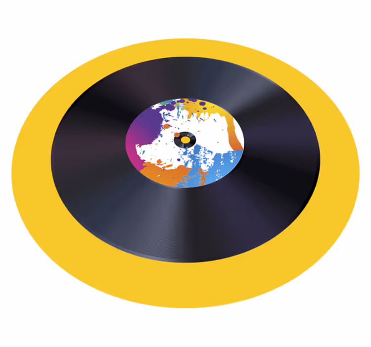 Tappeto vinile motivi record splash astratto - TenStickers