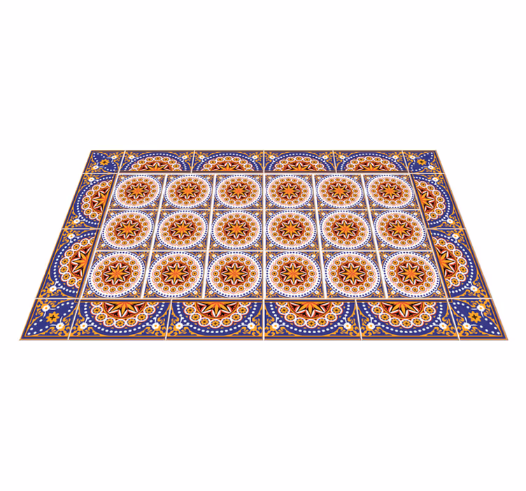 Tappeto vinile piastrelle motivo mosaico mandala - TenStickers