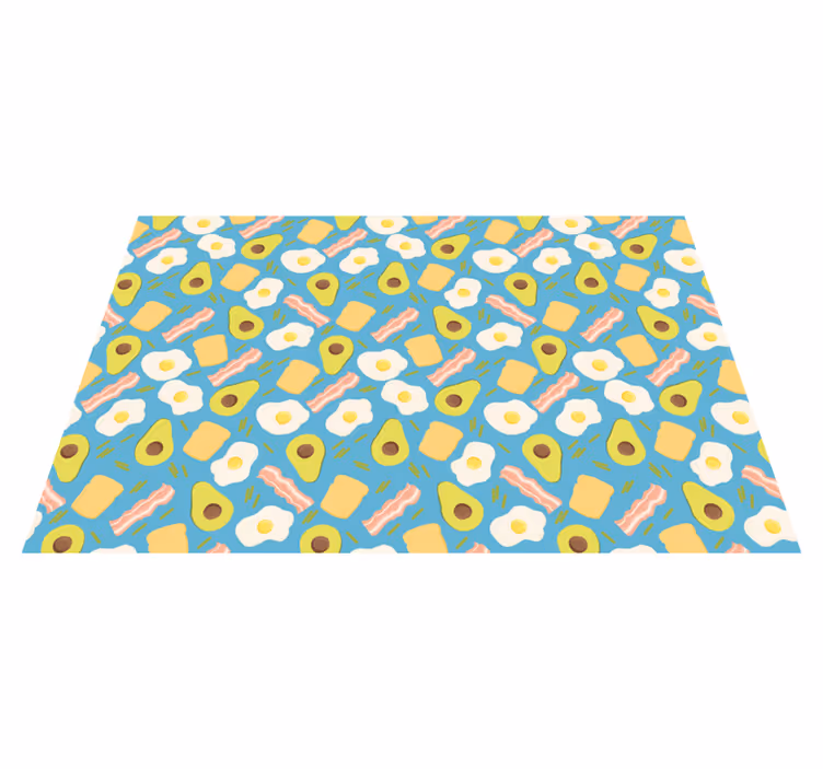 Tappeto vinile minimalista modelli di colazione - TenStickers