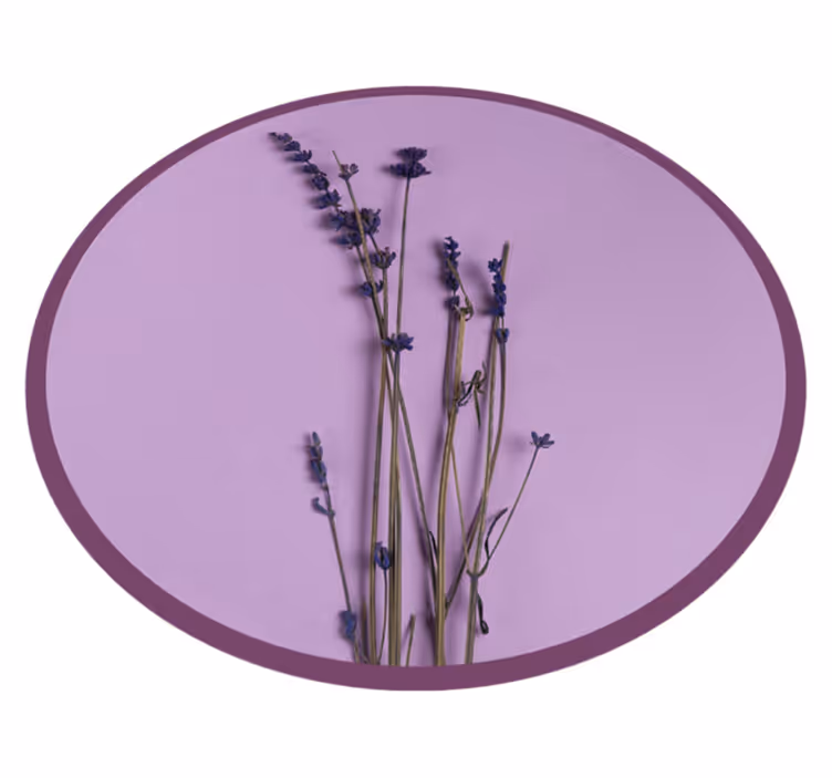 Tappeto vinile fiori sagoma di lavanda - TenStickers