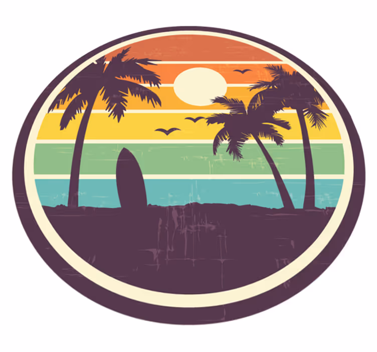 Tappeto vinile natura scena del tramonto tropicale - TenStickers