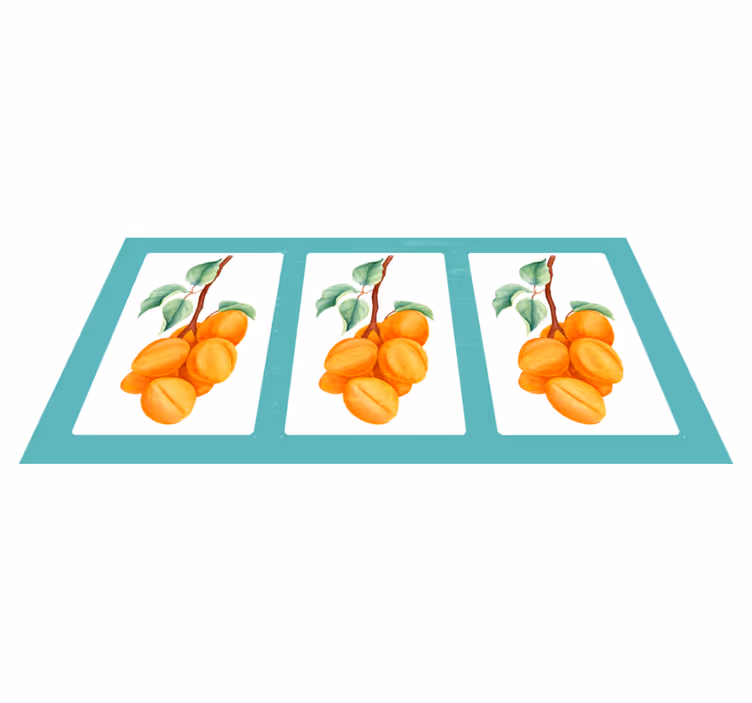 Tappeto vinile fiori illustrazione fruttata - TenStickers