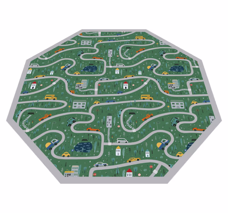 Tappeto vinile strade strade giocose - TenStickers