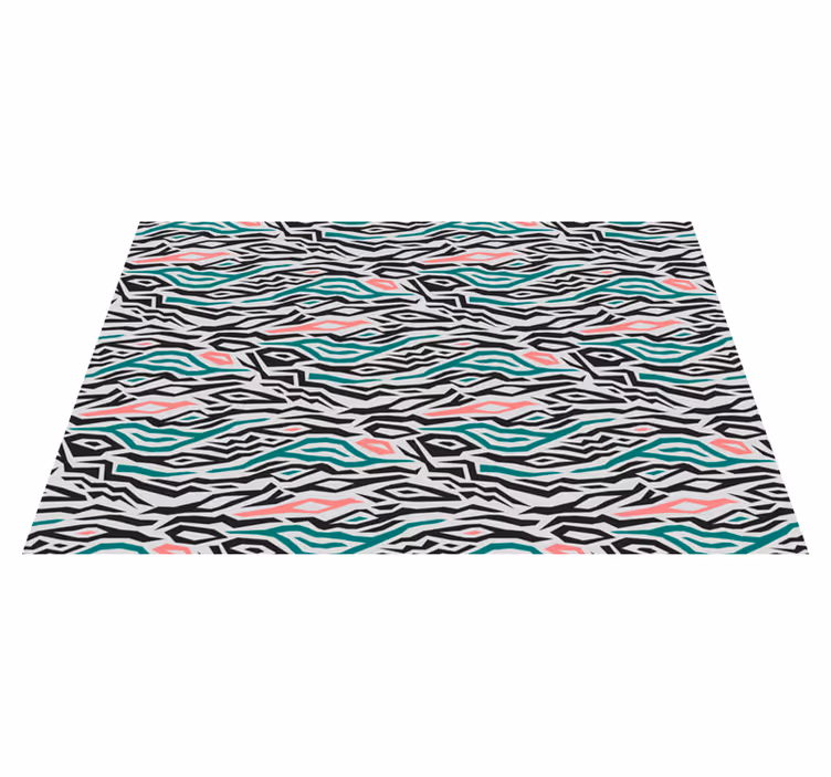 Tappeto vinile strisce linee zebrate astratte - TenStickers