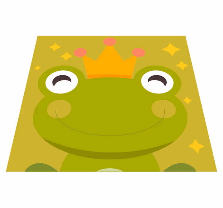Tappeto vinile per bambini principe ranocchio cartone - TenStickers