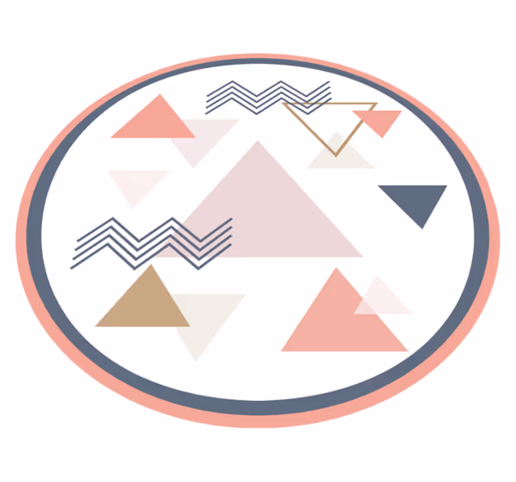 Tappeto vinile geometrico cerchio astratto geometrico - TenStickers