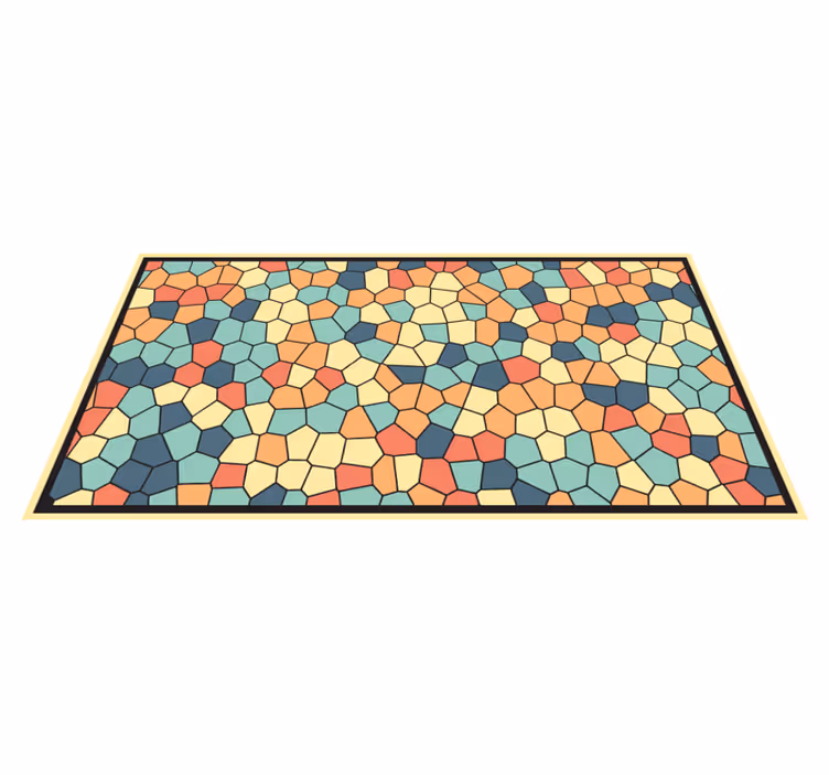 Tappeto vinile geometrico modello esagonale - TenStickers