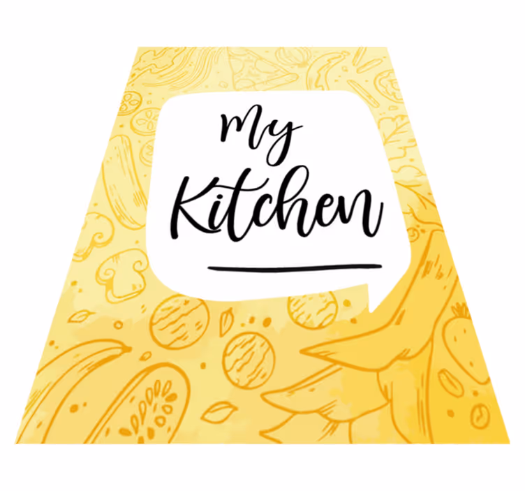 Tappeto pvc cucina il testo della mia cucina - TenStickers
