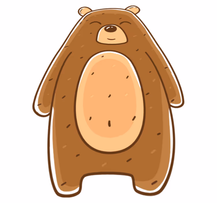 Tappeto vinile animali illustrazione dell'orso - TenStickers