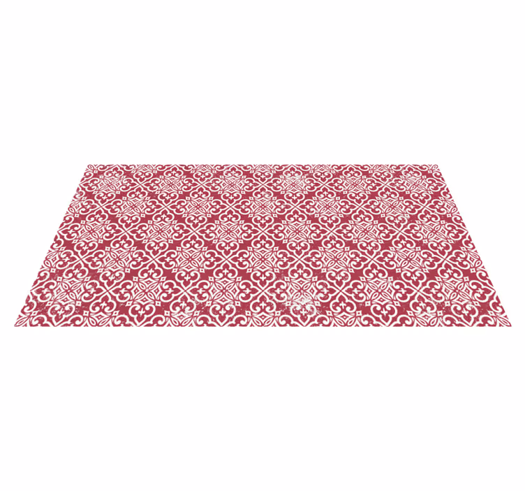 Tappeto in vinile retro/vintage Rosso marocchino - TenStickers