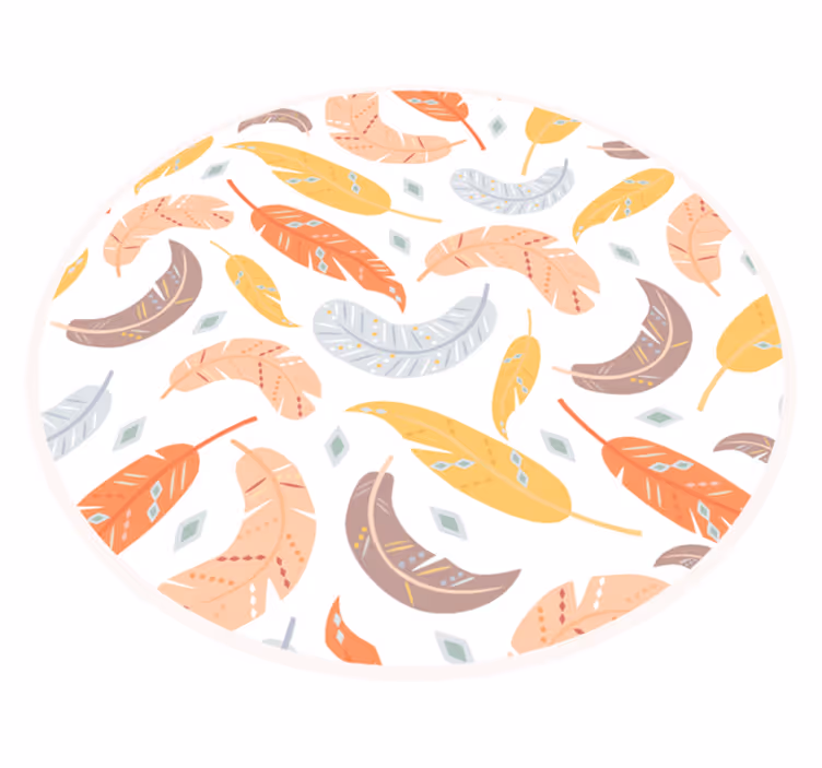 Tappeto vinile fiori modello di foglie botaniche - TenStickers