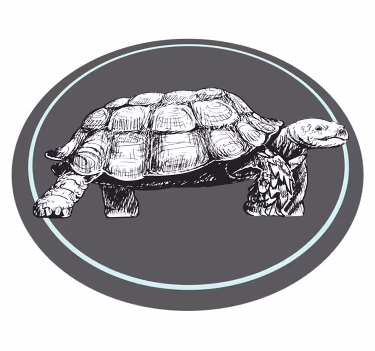 Tappeto vinile animali tartaruga illustrata - TenStickers