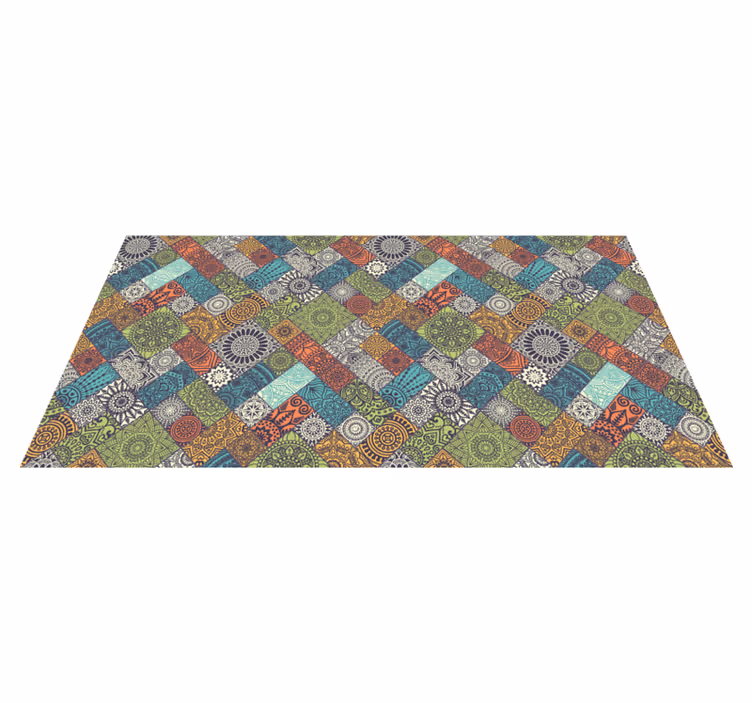 Tappeto in vinile cucina Piastrelle modello mandala etnico - TenStickers