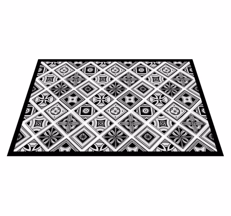 Tappeto vinile piastrelle piastrelle monocromatiche - TenStickers