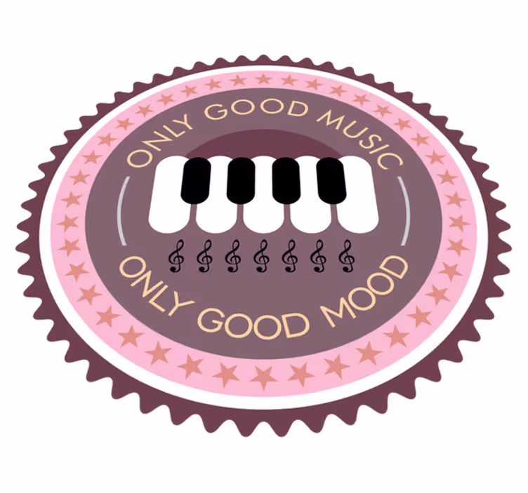 Tappeto vinile frase esaltatore dell'umore musicale - TenStickers