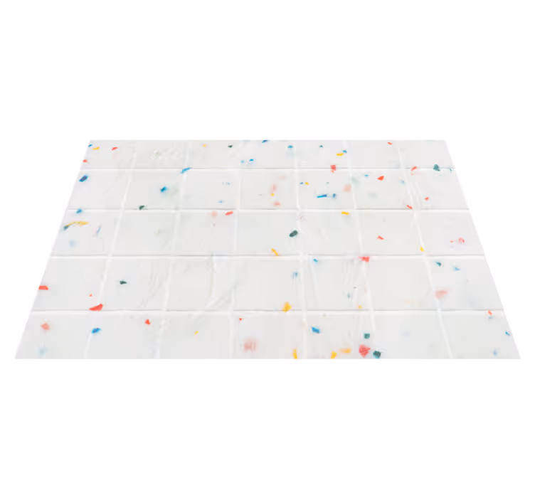Tappeto vinile piastrelle modello di piastrelle in terrazzo - TenStickers