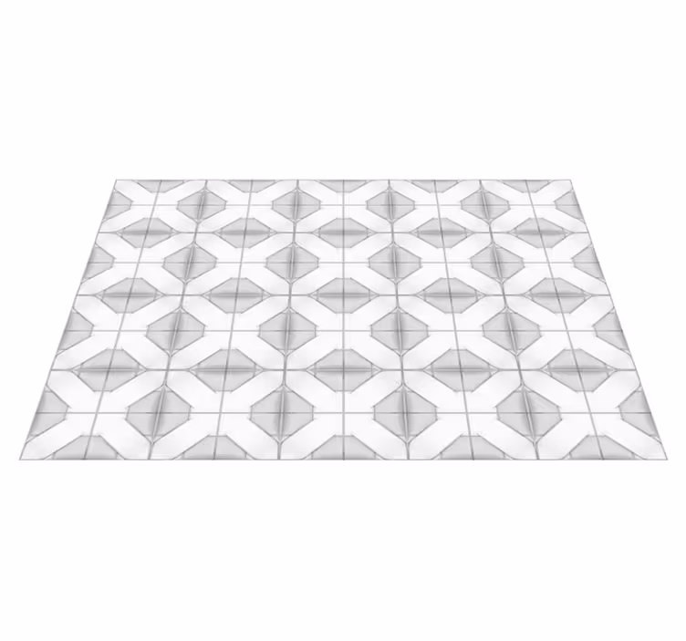 Tappeto vinile geometrico simmetria cubista - TenStickers