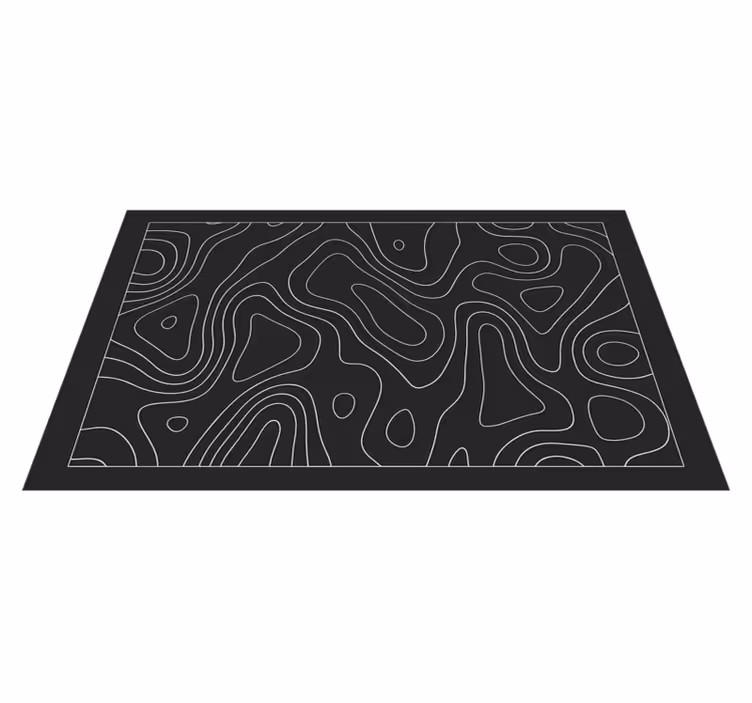 Tappeto vinile geometrico contorni astratti - TenStickers
