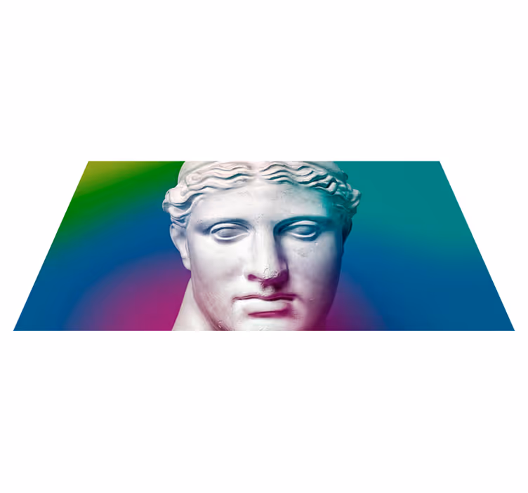 Tappeto vinile minimalista gradiente scultoreo - TenStickers