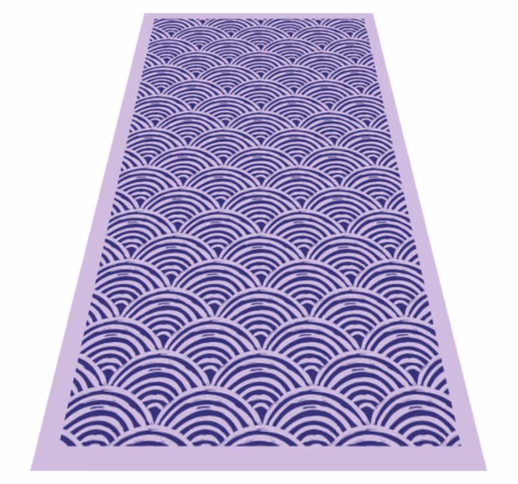 Tappeto vinile geometrico motivo a linee ondulate - TenStickers