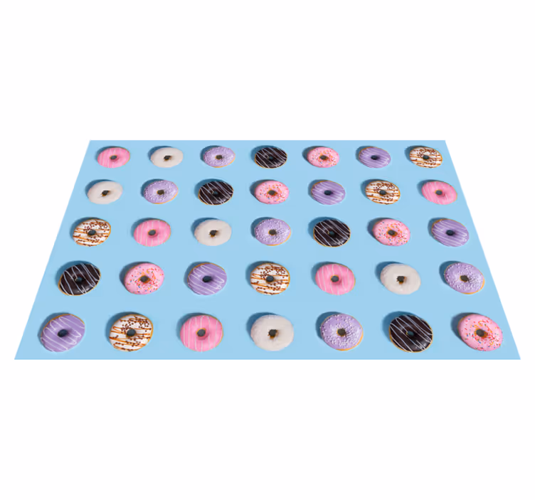 Tappeto vinile per bambini superficie con motivo a ciambella - TenStickers