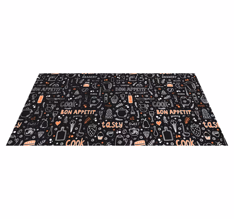Tappeto in vinile cucina Buon appetito pattern - TenStickers