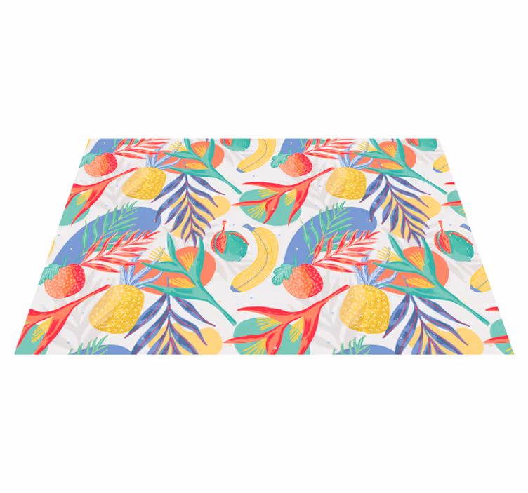 Tappeto vinile fiori modello di delizia tropicale - TenStickers