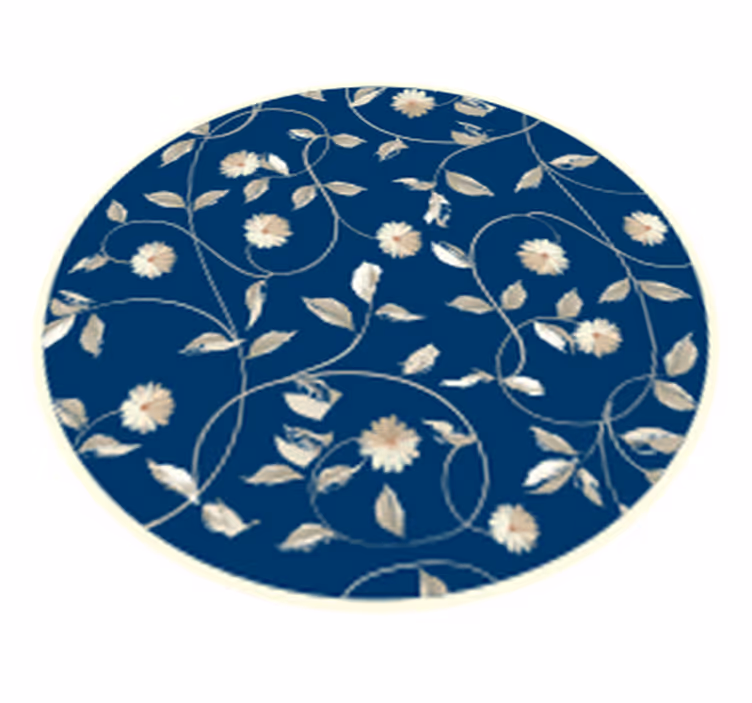 Tappeto vinile fiori modello di fioritura botanica - TenStickers