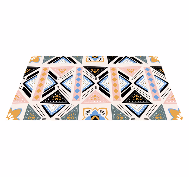 Tappeto vinile geometrico arazzo con motivi geometrici - TenStickers